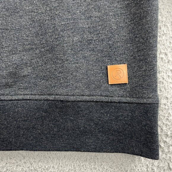 Revtown 1/4 Zip Sweatshirt Mens Medium Gray Mock Neck Fleece Comfort Minimalist - Picture 8 of 16